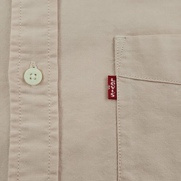 NWT Levi's Oxford Shirt Men's L Pink Long Sleeve Button Up NEW Spread Collar - Picture 12 of 16